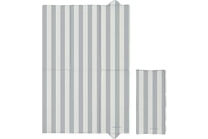 Travel Changing Mat by Mama Shack - Foldable Baby Changing Mat - Lightweight & Waterproof - Ideal for On-The-Go Nappy Changes (Candy Stripe Greige)