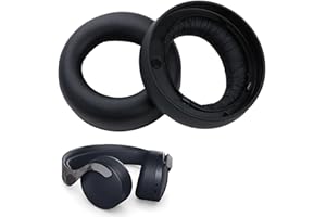 HUGWAIT Cuscinetti Auricolari per Sony Playstation 5 Pulse PS5 3D Wireless Headset, Padiglioni Cuffie di Ricambio Morbidi in Pelle Proteica e Memory Foam, Imbottiture per PS5 Cuffie Accessori