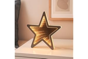 ‎IDEEN MIT HERZ Ideen mit Herz | LED-Stern Infinity | Leuchtstern mit Lichttunneleffekt | Fenster-Deko zu Weihnachten | mit Timer-Funktion | batteriebetrieben | 20 cm x 19 cm