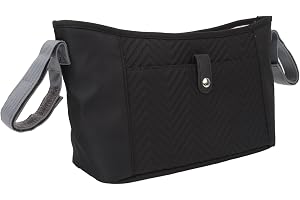 Förvaringsväska för barnvagn, stor kapacitet med flera fickor, nylon, universell organizatörsväska