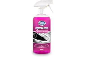 Greased Lightning Crystal Clear Glass and Mirror Cleaner - Fast, Powerful, and Smear-free Cleaning for Car Windscreen, Windows, and Mirrors - Interior & Exterior - 500ml Bottle