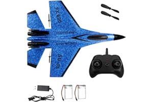 Dhqkqg Aereo Telecomandato,SU 35 Aereo Radiocomandato a 2 Canali,2,4 GHz Aeroplano Telecomandato,Aereo RC Elettrico Ricarica USB,Aliante Volante Telecomandato Con Luce,Per Bambini Adulti Principianti