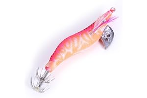 Shenruifa Squid Jigs Lures Yamashita Squid Jig 13×11×2 4Pcs Luminous Plastic Shrimp Bait Squid Shrimp Jig Jigging Lures Night Dawn Fishing Fishg Lures