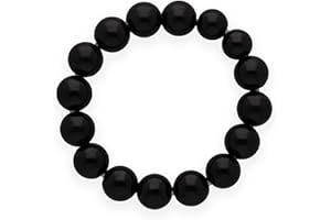 Lebensquelle Plus Edelsteinring elastisch | Edelstein Ring Perle 4mm | Naturstein Anti Stress