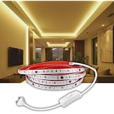 Burul Sb-6508 LED Şerit, Beyaz ve G&uuml;n Işığı Şerit Led Işık 120 Led, Silikonlu 10 Cm Kesilebilir, A&ccedil; Kapat Butonlu Fişli, Tak 
