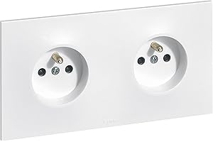 LEGRAND | Double Prise De Courant Précâblée Neptune, Installation Facile Sans Outil, Éclips De Protection Pour Enfants, Appareil Complet Prêt À Installer