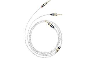 GUCraftsman 6N Single Crystal Silver+Graphene Mixed Braid 3.5mm/4.4mm/4Pin XLR Headphone Replacement Cable for Beyerdynamic T1 2nd T1 3nd T5P 2nd T5P 3nd AMIRON JVC HA-SW01 HA-SW02 (4.4mm Plug)