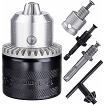 UPTODATETOOLS 1.5-13mm Keyed Drill Chuck Adapter Kit 1/2