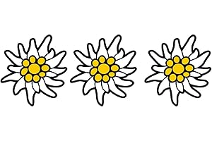 RITTER MEDIENDESIGN Set di 3 adesivi per auto, con stella alpina, resistenti alle intemperie e ai raggi UV