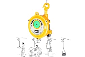 AOCAY Spring Balancer Retráctil, Balanceador de Resorte Portaherramientas para Línea de Montaje para Colgar y Fijar Herramientas, Audaz Cable de Acero de 1.5m + Carcasa de Acero, Larga Vida Útil