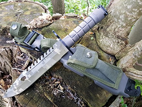 U.S. Army M-9 Typ-3C – Multipurpose M9 CAMO Militär Bajonett mit extrem Sägerücken – taktisches Kampfmesser - 4