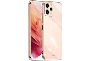 WBWONE Funda para Xiaomi Redmi 12, Frontera de Oro Carcasa Protectora Antigolpes Suave TPU Silicona Caso Anti-Choques Resistente a los Arañazos - Rosado