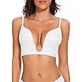seagallery Low Back Bra for Women Low Cut U-Shaped Plunge Wirefree Push Up Bra Multiway Convertible Bra