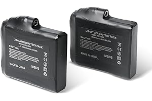 Clemas Lot de 2 batteries de rechange rechargeables au lithium polymère 7,4 V 3000 mAh, chargeur de batterie double CC pour gants chauffants, mitaines