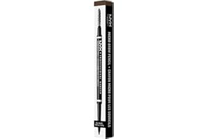 NYX Professional Makeup Micro Brow Pencil, Dual Ended With Mechanical Brow Pencil And Spoolie Brush, Vegan Formula, Shade: Ash Brown