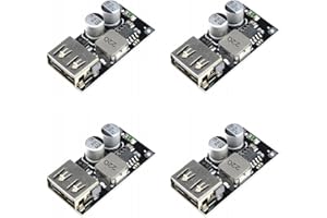JZK 4pcs USB DC step-down module, 24V / 12V To 5V QC 3.0 mobile phone quick Charging board Module, Power Buck Module DC-DC Step Down Power Supply Converter