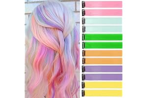 ‎JOOCEEBABY Haarsträhnen Zum Einklipsen 12 Stück 55 cm Mischfarbe Haarsträhnen für Zöpfe/Flechtfrisuren Clip in Extensions Einzelne Strähnen Bunte Haarsträhnen Kinder Haarverlängerungen Zubehör