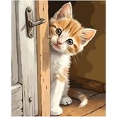Sayılarla Boyama Tuval Hobi Seti, Fır&ccedil;a ve Boya Dahil Set (&Ccedil;ıtalı) 40x50 CM, Kendin Yap Sayılarla Tuval Boya Kiti (KASNAKLI) 