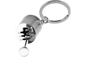 Mini Gear Shift Keychain Keychain, Six Speed Manual Transmission Gear Shift Keychain, Auto Part Model, Polished Metal Your Car Keys for