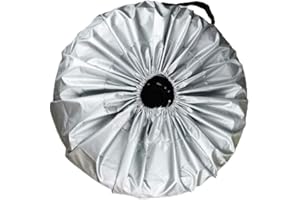 Buwei 1PCS Tire Cover Case Car Silver Cloth Spare Tire Cover Storage Bags Carry Tire For Cars Wheel Protection Covers 4 Season