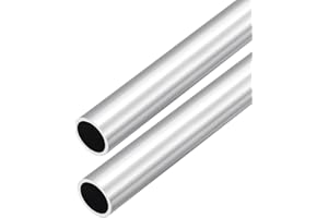DMiotech Lot de 2 (25mm Od x 20mm Id) Tube Rond en Aluminium 6063 de 300mm de Longueur pour la Construction de Cadres de Machines et les Projets Diy