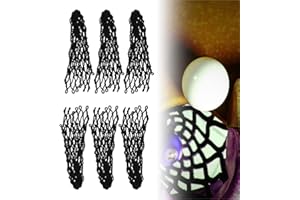 Changyeah Lot de 6 filets de billard, filets de poche creux pour l'entraînement de billard, sac de table de billard, sac en maille de coton (noir)