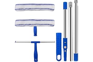 Newpop 2 i 1 teleskop, rengöringsskrapa, gummiborste, vattenkvast, 120 cm utdragbar fönsterputsning, fönsterrengöring, silikon glasrengöring