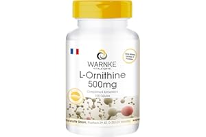 L-Ornithine Capsules - 500mg - végétalien - 100 Capsules | Warnke Vitalstoffe - Qualité des pharmacies allemandes