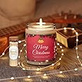 First Row Aromatic Fables Christmas Red Lavender Fragrance Jar Candle for Home Decor and Holiday Gifting