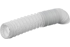 LIRAST Ø 100mm / 6m PVC Flexible Ducting - Ventilation Duct Hose for Tumble Dryer, Cooker Hood, Extractor Fan, Air Conditioner