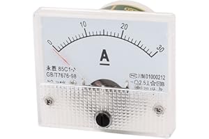 sourcing map 1 Stück Analoges Strommessgerät DC 0-30A 85C1A Amperemeter 65x60x55mm für Stromkreisprüfung Batterie Laden Ampere Tester Gauge