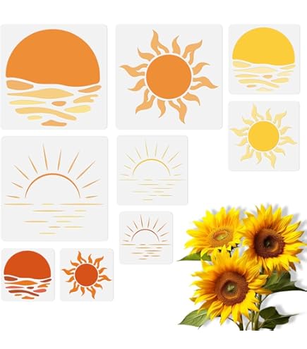 Ivana's Sun Stencil For Art & Craft, Reusable DIY Decorative