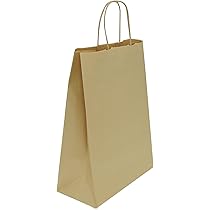 Borse Shopper In Carta Riciclata Avana - 25 Pezzi Con Manici Di Corda - Foto 8