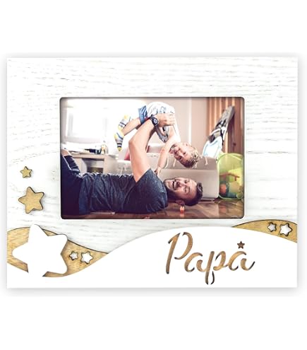 Cornice Portafoto In Legno Rustico 20x25 Cm Con Scritta 'You're My Dad That Stepped Up' - Regalo Per Patrigno, Festa Del Papà