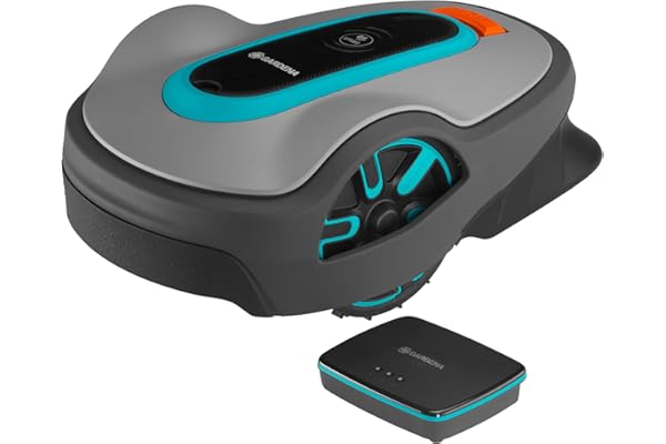 Gardena Tondeuse Robot Smart SILENO City 500 m² Set: Technologie Lona IA innovante, réglage Via Application, SensorControl, pour pentes 35% Max, passerelle Smart, FR-Version (19602-66)