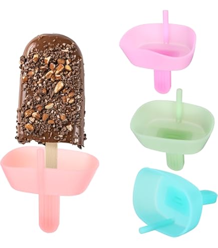 4x Tropffrei Eis Am Stiel Halter - Silikon Eishalterung Für Kinder