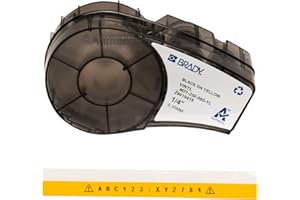 Brady (M21-250-595-YL) Vinylband für BMP21-PLUS und BMP21-LAB 6.35 mm x 6.40 m Schwarz auf Gelb
