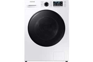 Samsung WD81TA049BE/EG Waschtrockner, 8/5 kg, 1400 U/min, Ecobubble, Air Wash, Hygiene-Dampfprogramm, Digital Inverter Motor, Weiß