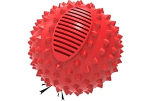 petizer Balle couineuse pour chien à mâcher agressifs, 7 cm, indestructible et durable, balle à picots à mâcher, jouet flottant en caoutchouc pour chiens de taille moyenne et grande