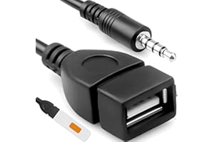 GENERIC USB to Aux Audio Adapter, 3.5m Jack Audio Male to Female Cable for Playing Music, Usb 2.0 to Jack Adapter, USB to 3.5mm Converter for All Car Stereo Mp3 Player [Required MP3 Decode Function]