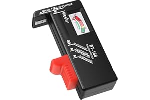 LORSENG 1 Pcs Universal Battery Tester, Battery Checker, BatteryTester Multi Size BatteryChecker, BatteryTester Universal BatteryChecker for AA AAA C D 9V 1.5V Button Cell Batteries (Pointer Type)