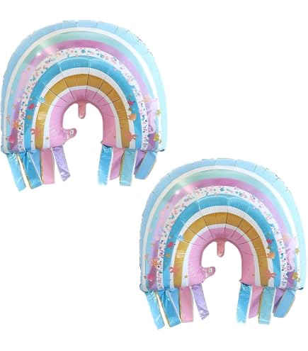 Toyland Riesenballon Regenbogen-Schmetterling-Einhorn-Kitty – 41 Zoll, Folie, Mit Ventil, Für Kinderpartys