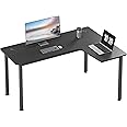 EUREKA ERGONOMIC L-Shaped Gaming Desk - 155x110cm, Corner Computer Desk with Cable Management & Mouse Pad