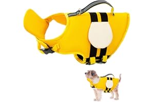 Chalecos Salvavidas Perros, XiXiRan Chaleco Perro Agua Pequeño, Chaleco Nadar Perro, Chaleco Salvavidas Perros con Manija, Chaleco Flotador Perro Abeja, Mascotas Chaleco Perro Pequeño Salvavidas