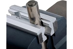 GLOBALHUT 1 par de mordazas duras de tornillo de banco de acero CNC, mandíbula magnética tipo succión, kit de fresado de aleación de aluminio de mandíbula tipo V (6 pulgadas)