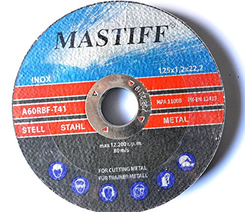 10 pieza Disco de corte para acero 125 x 1,2 mm T41 Mastiff a60rbf