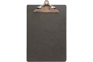SECURIT - Porta Menu Clipboard - Per Caffè, Ristoranti, Bar - Formato A4 - Legno Pressato - Robusta Clip Per Mantenere Le Foglie - Colore Marrone