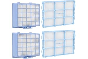 Leadaybetter Ersetzt 2 HEPA Filter + 2 Motorschutzfilter für Siemens Staubsauger VSZ 3.Serie Z 3.0 Serie VSZ31423, VSZ31455, VSZ31456, VSZ31466