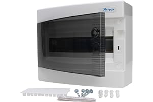 Kopp Flush-mounted Fuse Box with Door Single-Row for 12 Poles, 1 Pair Grey/Black, 350911047