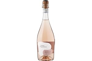 Terra Organica Prosecco Rosé D.O.C.11% ABV 75cl | Organic Italian Light & Extra Dry Sparkling Prosecco Rosé | Award Winning Prosecco Rosé | Produced by Family Run Winery